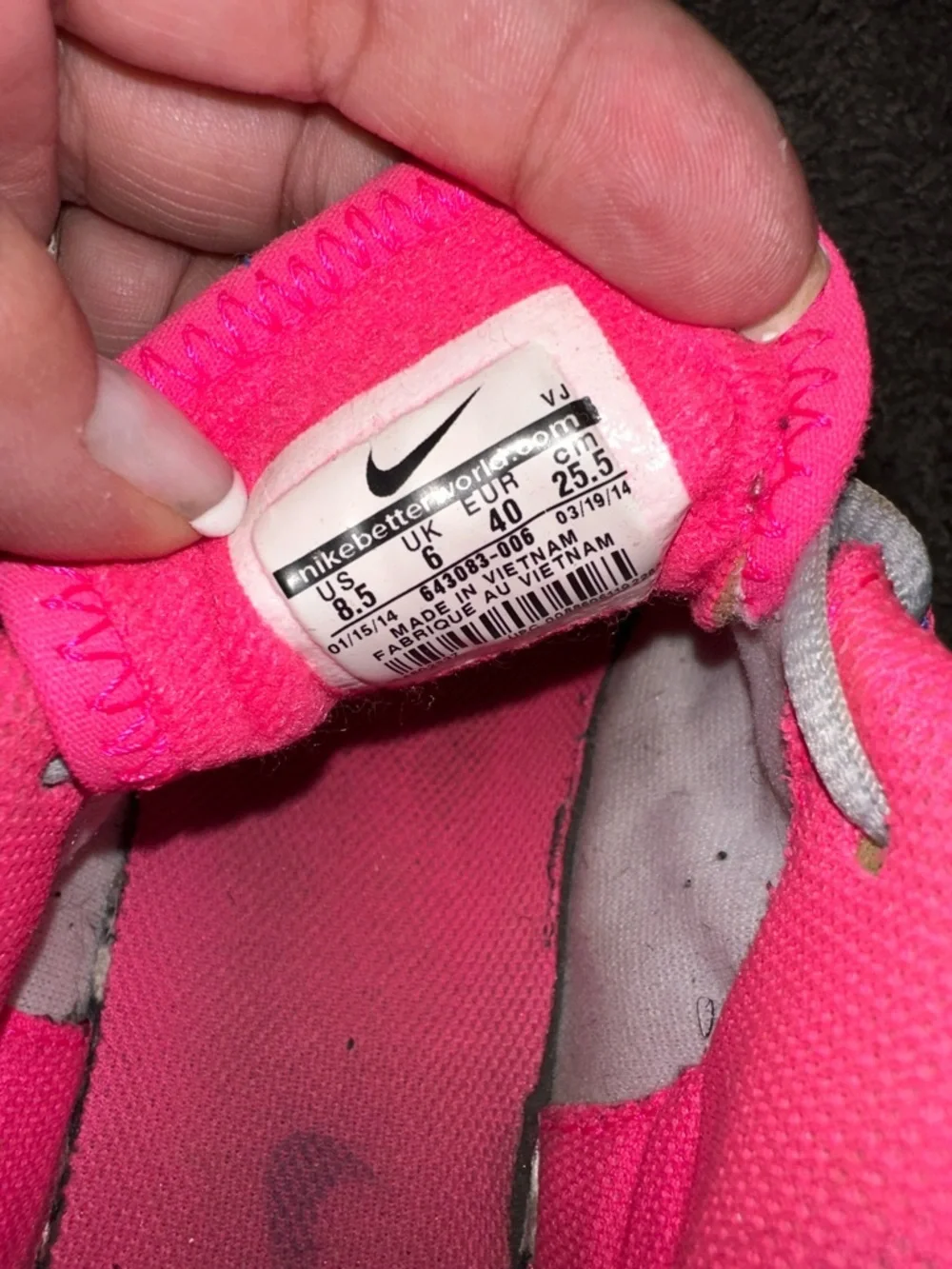 Nike Gray and Pink Women's Athletic Sneakers - Picture 6 of 6